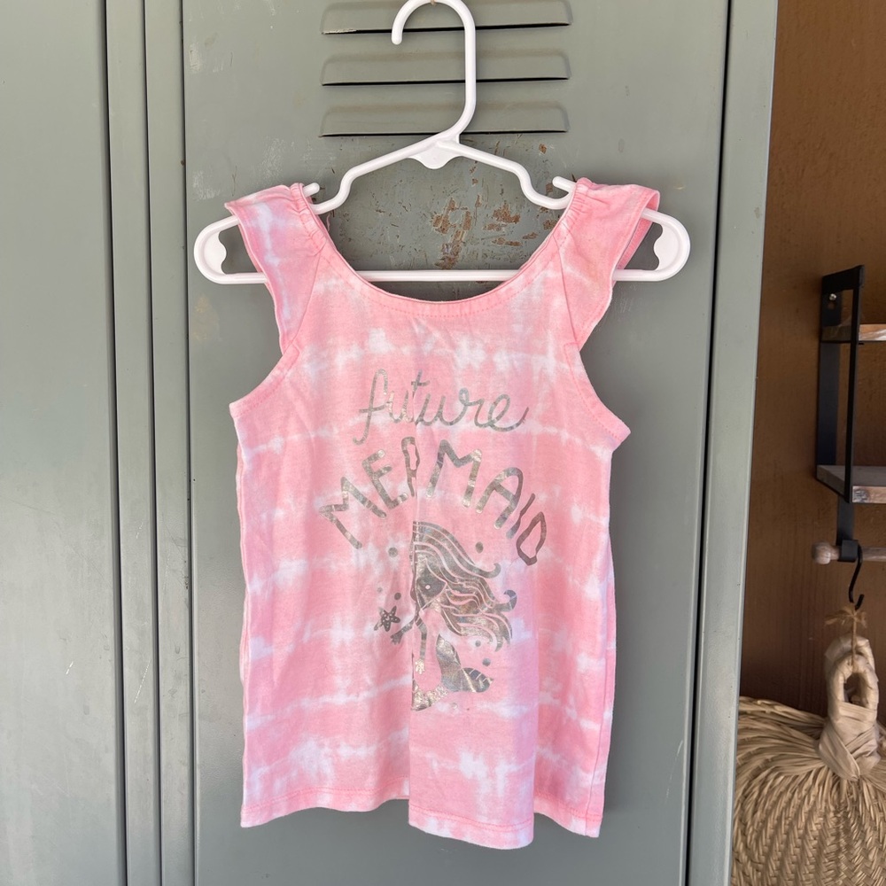 Jumping Beans Pink Tie Dye Future Mermaid Tank Top